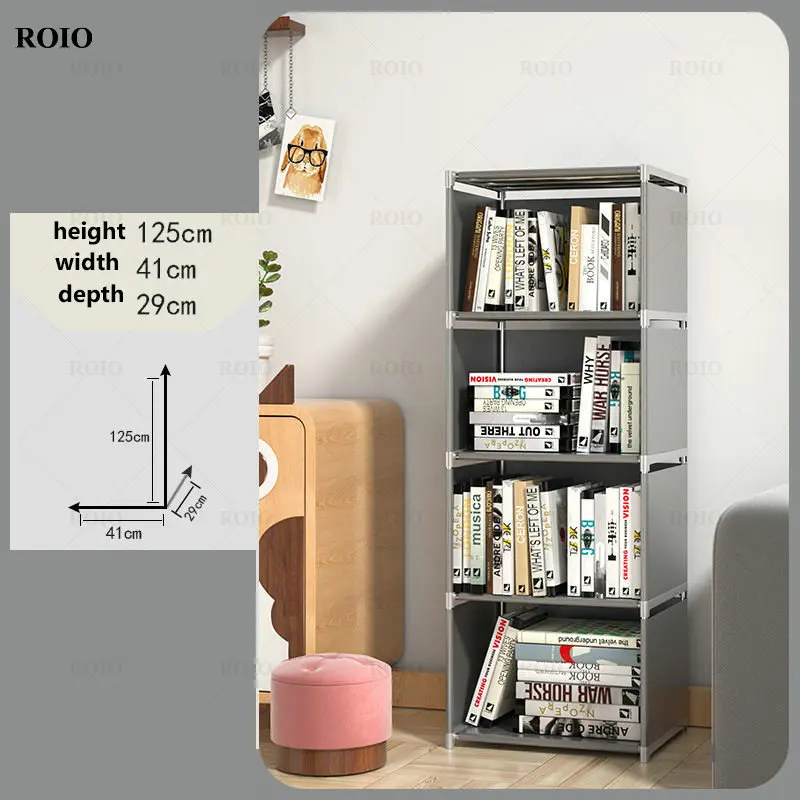 Etagère de rangement modulable en métal et textilène
