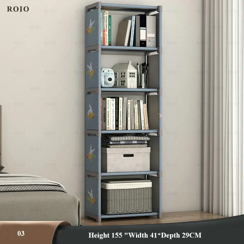 Etagère de rangement modulable en métal et textilène