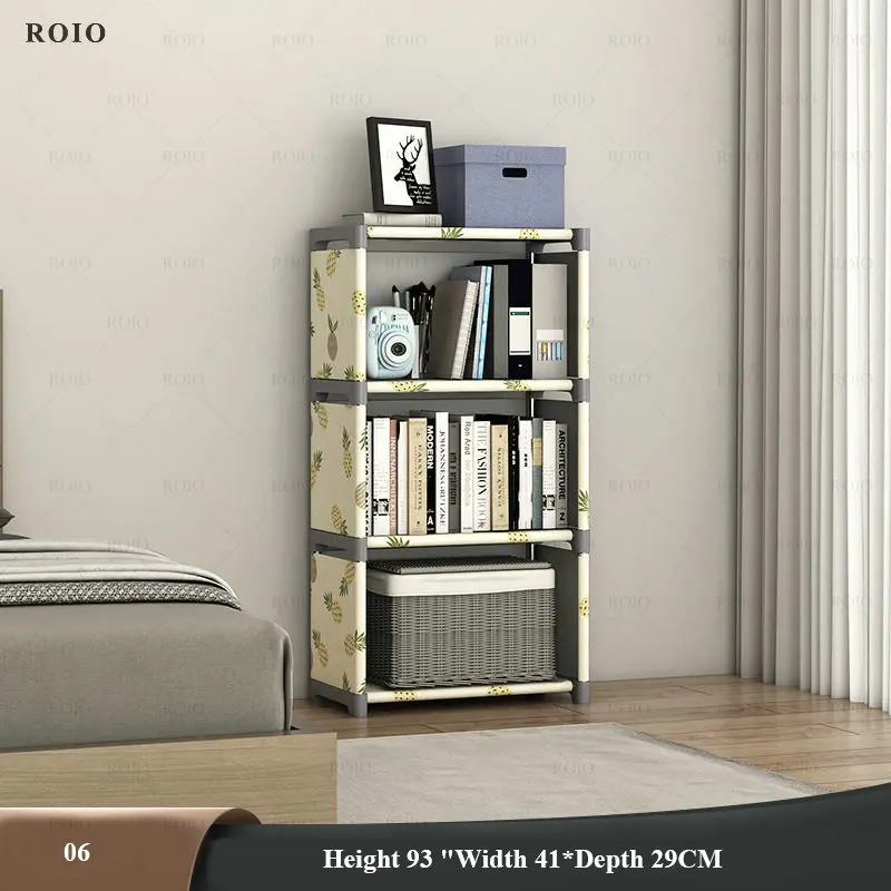 Etagère de rangement modulable en métal et textilène