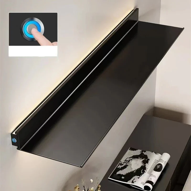 Etagère murale design flottante en métal lumineuse