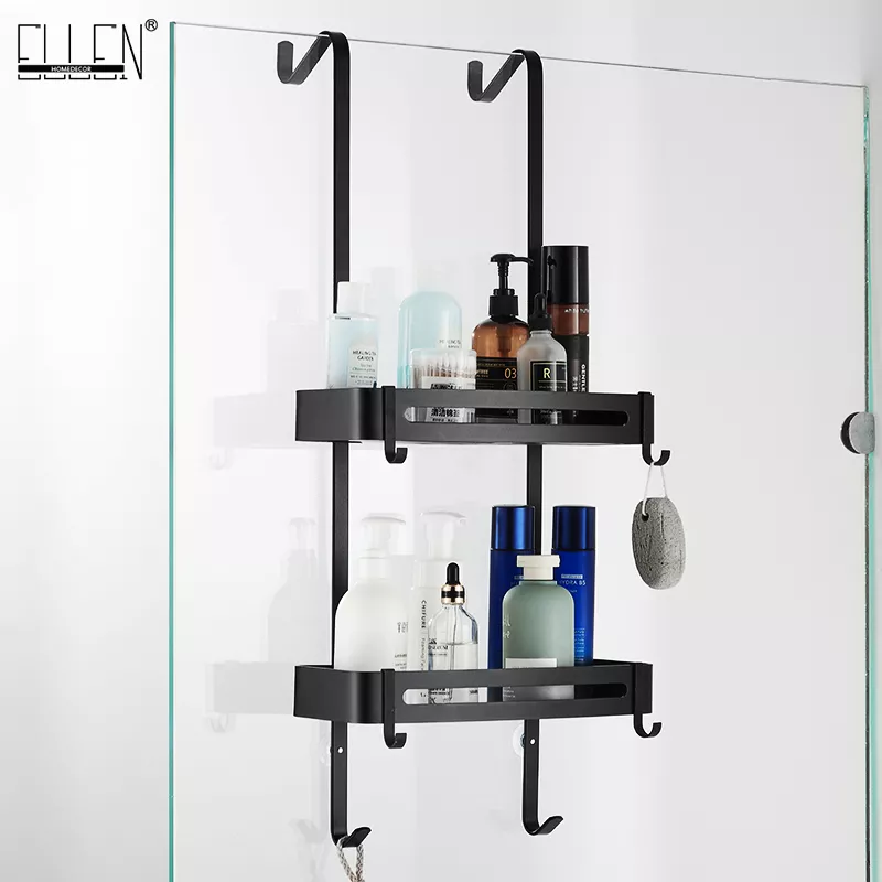 Etagère suspendue en métal pour salle de bain fixation crochets