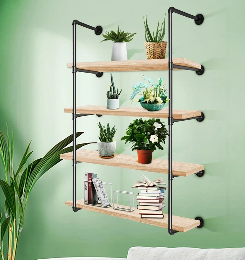 Etagère murale industrielle bois et métal ESHELVE