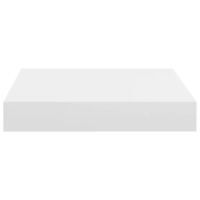 Etagère murale design carrée en bois blanc (lot de 2)