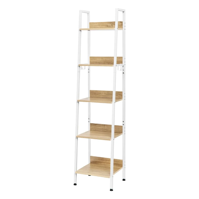 Etagère échelle scandinave en bois et métal 5 niveaux