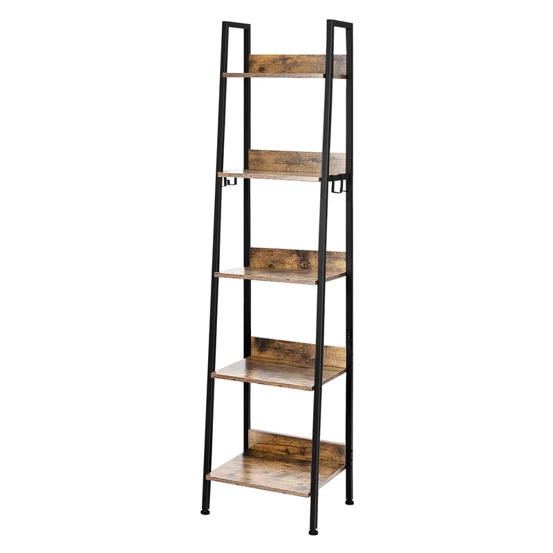 Etagère échelle scandinave en bois et métal 5 niveaux