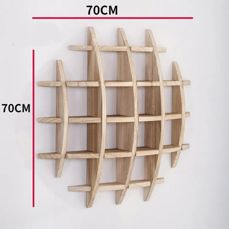 Etagère murale bois présentoir compartimentés