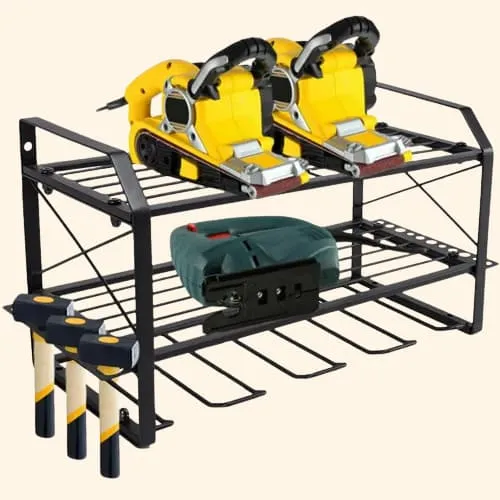 Etagère murale garage en métal rangement outils