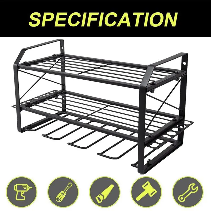 Etagère murale garage en métal rangement outils