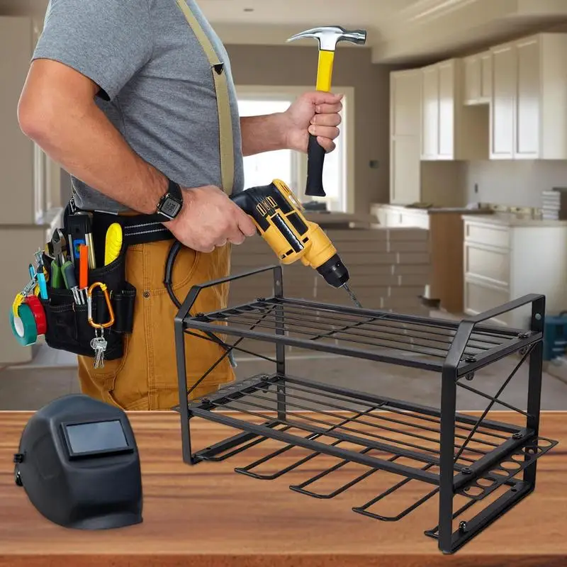 Etagère murale garage en métal rangement outils