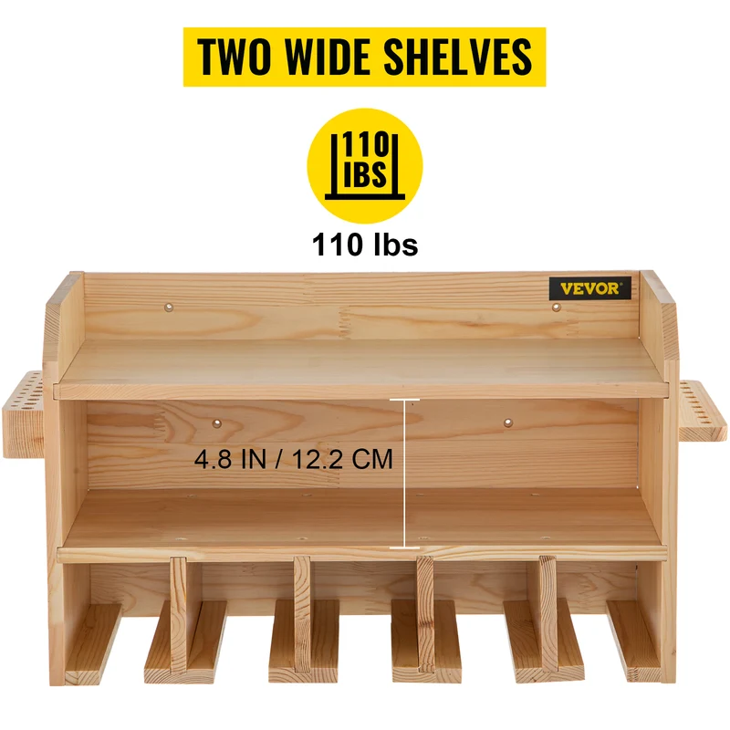 Etagère murale garage en bois rangement outils