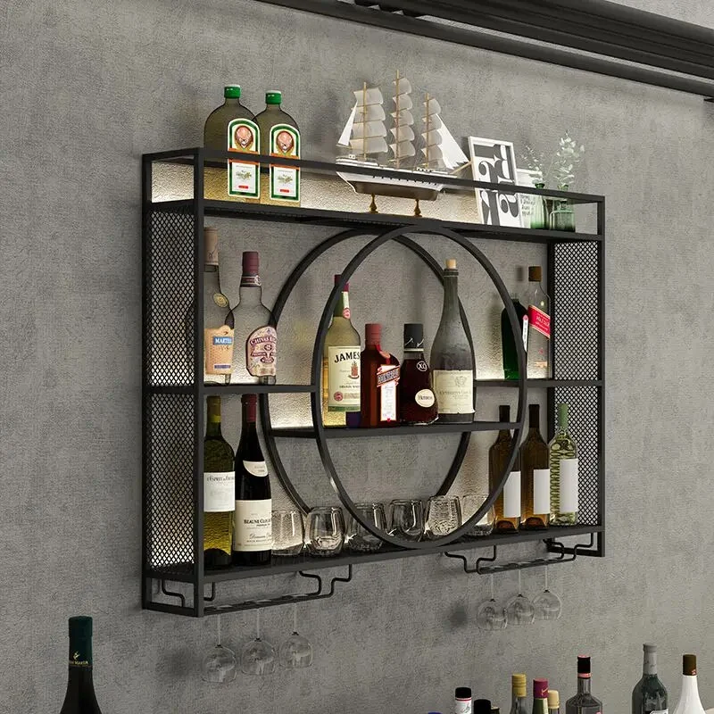 Etagère à vin murale design métallique