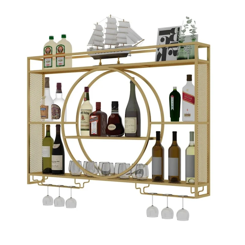 Etagère à vin murale design métallique