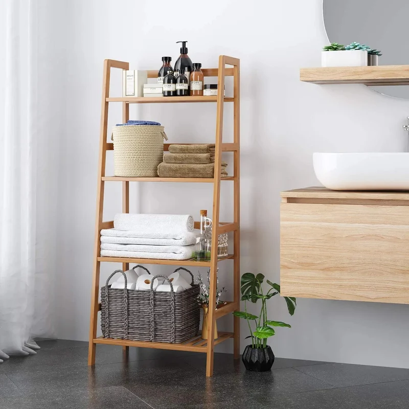 Etagère échelle en bois 4 niveaux