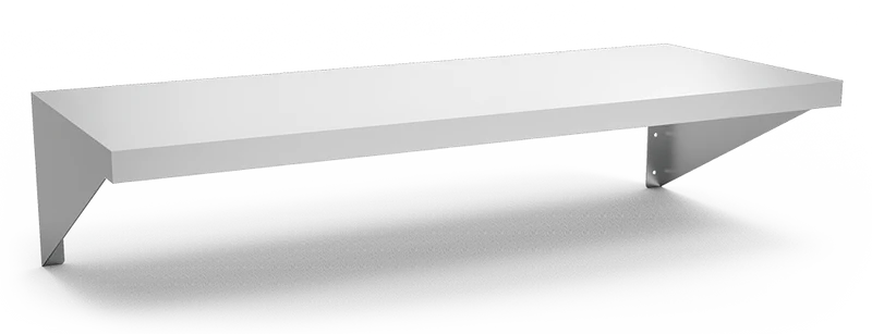 Étagère inox murale avec équerres droites