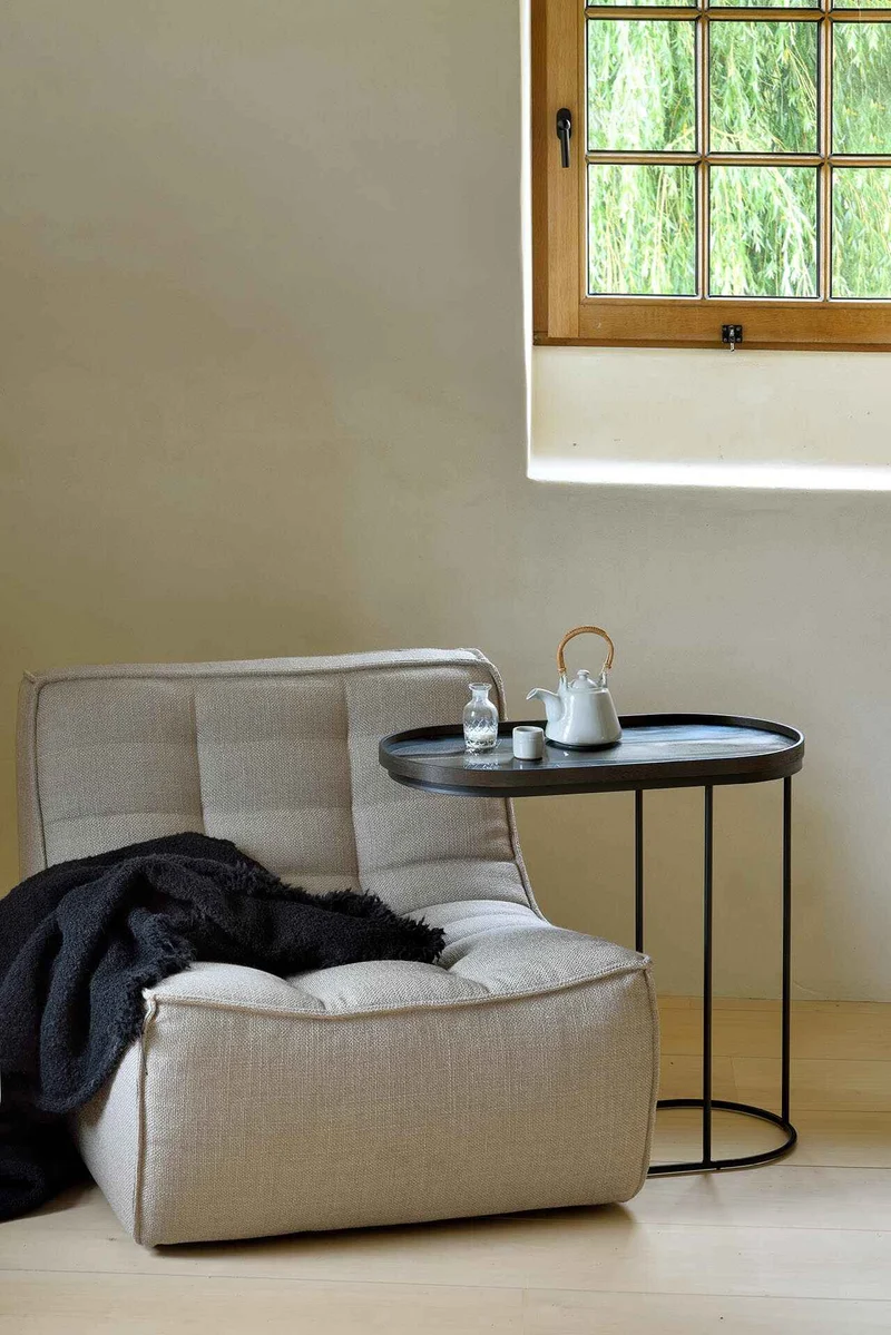 Ethnicraft Plateau en Verre Organic - Graphite