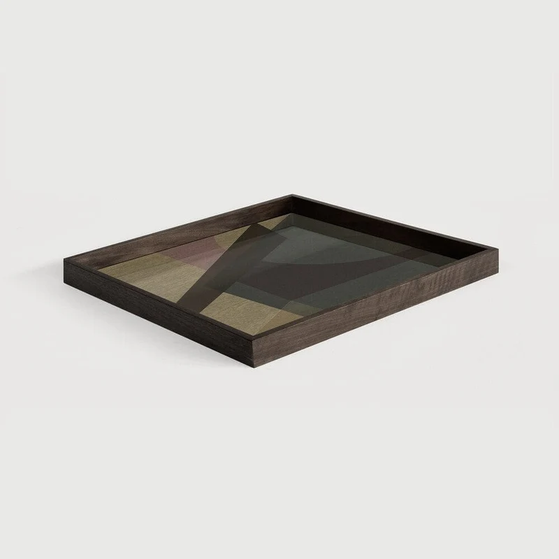 Ethnicraft Plateau en Verre Angle
