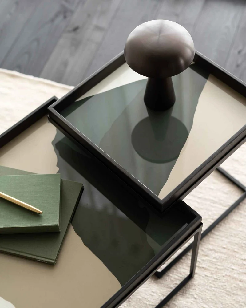 Ethnicraft Plateau Carré Wabi Sabi – Verre