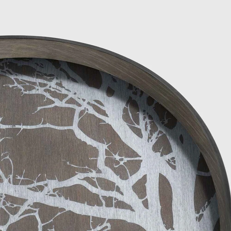Ethnicraft Plateau en Bois Tree – Arbre Blanc Ø 61cm