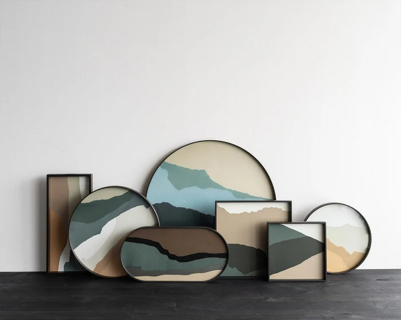 Ethnicraft Plateau en Verre Wabi Sabi – Rond Ø 48cm