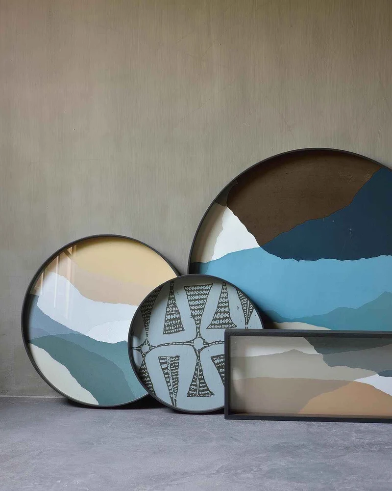 Ethnicraft Plateau en Verre Wabi Sabi – Rond Ø 61cm