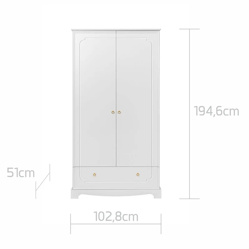 Commode 3 tiroirs et armoire 2 portes Bellamy Royal Beige