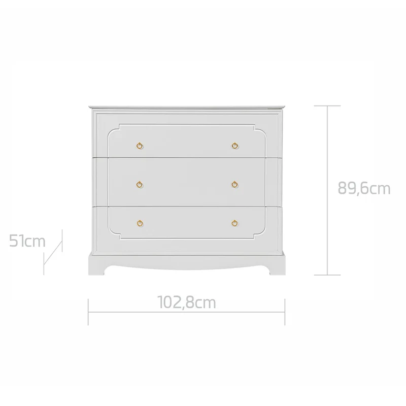 Lit évolutif 70x140 et commode 3 tiroirs Bellamy Royal Beige