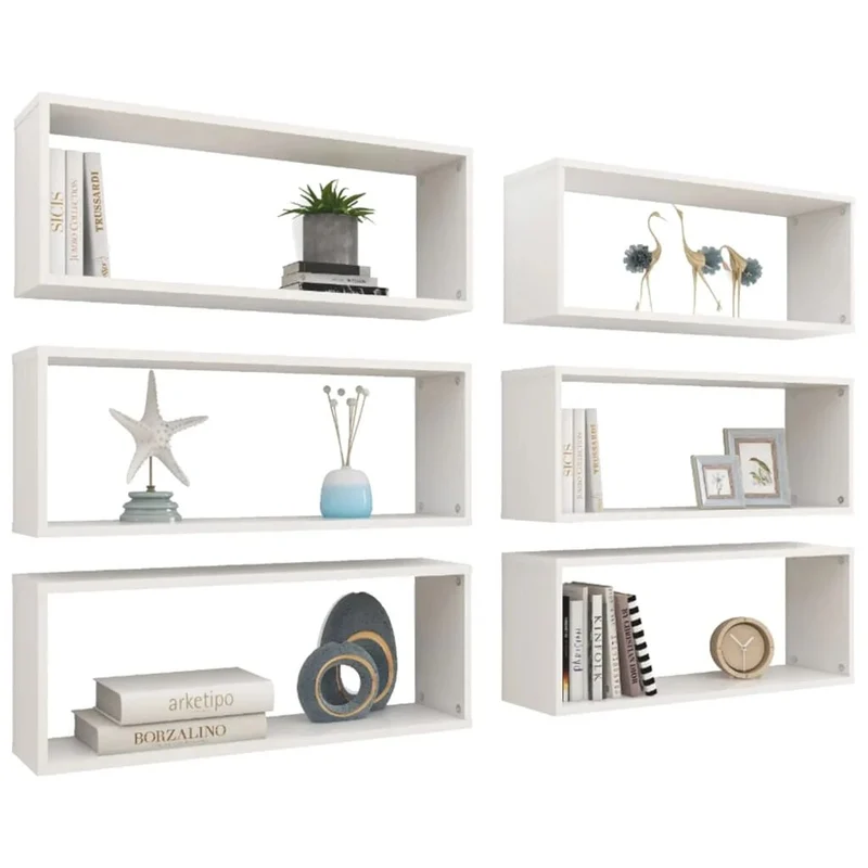 Etagère murale rectangle blanche largeur 60 cm