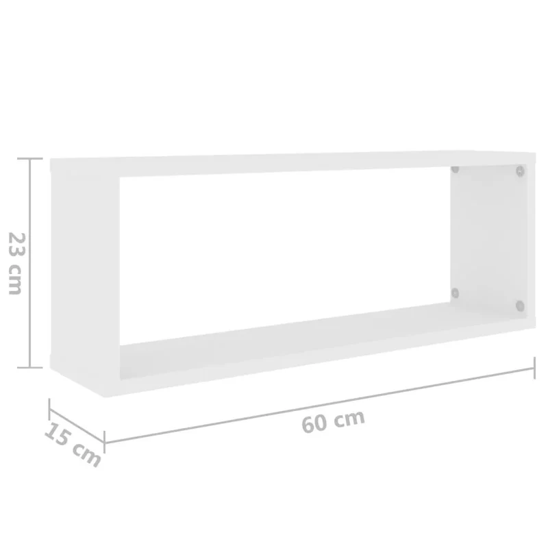 Etagère murale rectangle blanche largeur 60 cm
