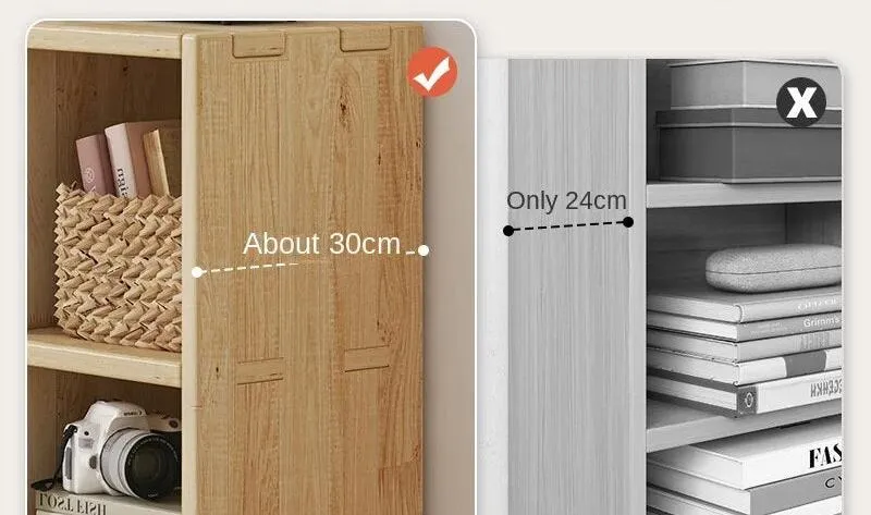 Meuble étagère bas double niveau en bois