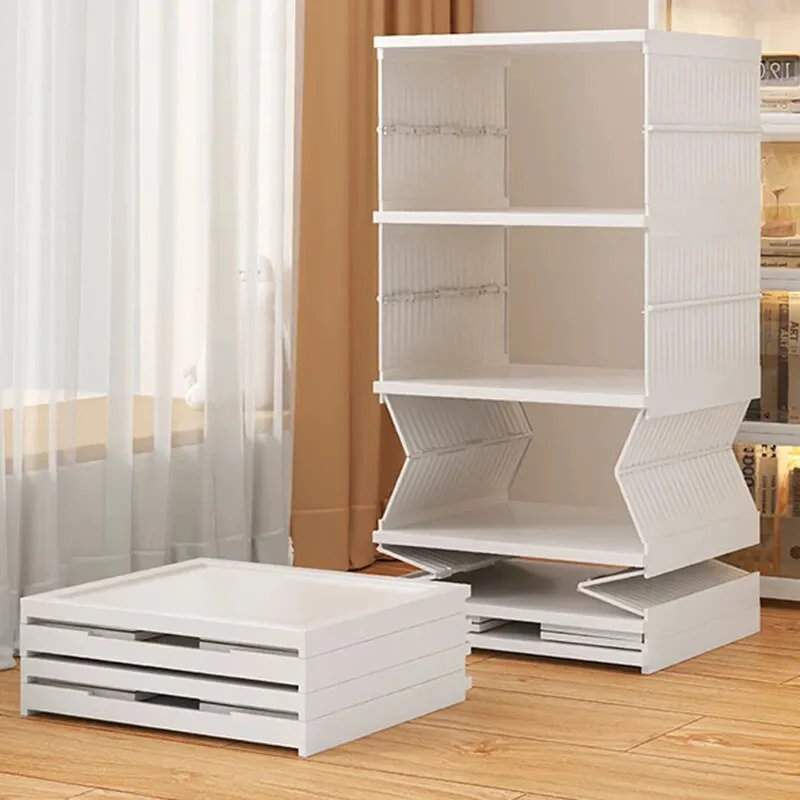 Etagère modulable cube pliable avec porte transparente