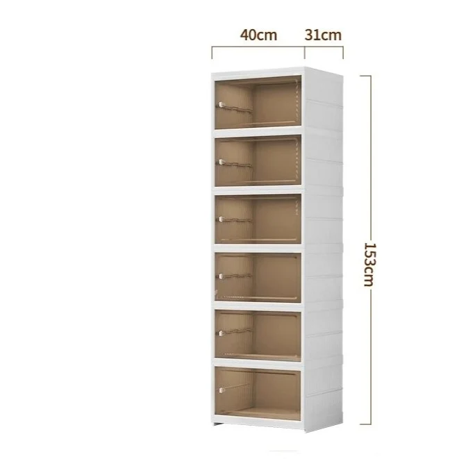 Etagère modulable cube pliable avec porte transparente