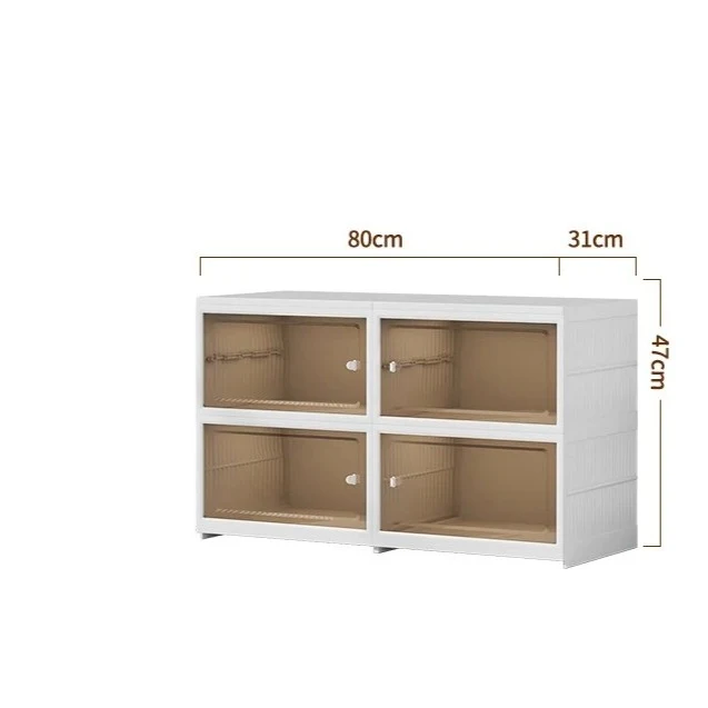 Etagère modulable cube pliable avec porte transparente