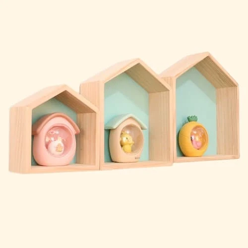Etagère murale deco bois maisonette