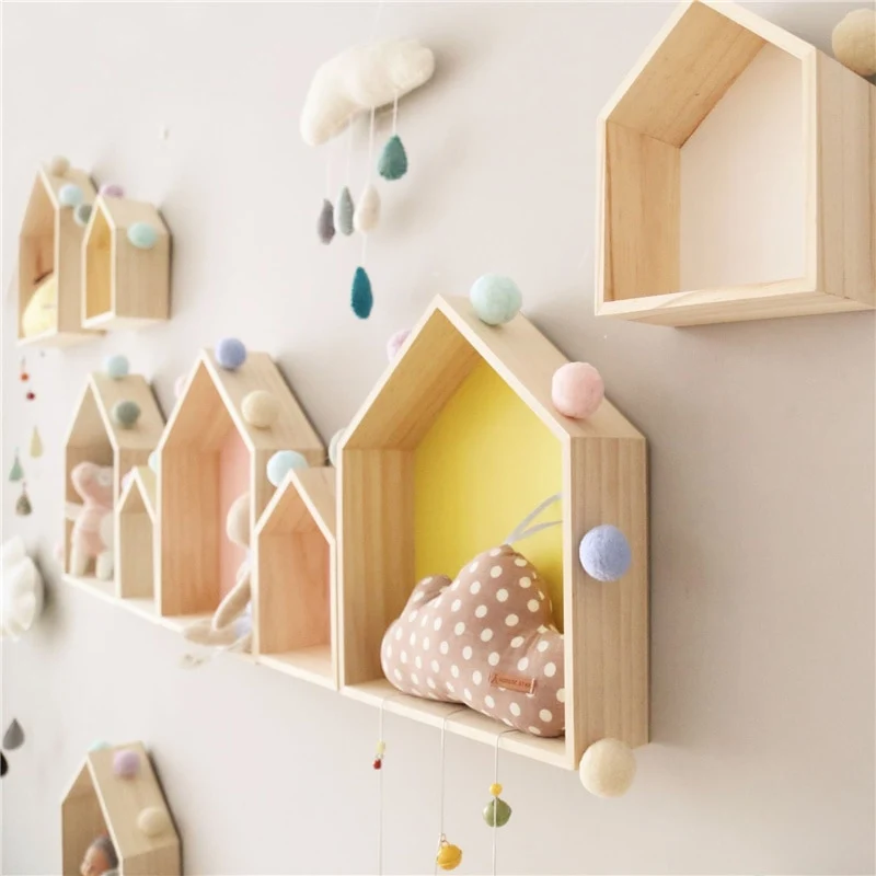 Etagère murale deco bois maisonette