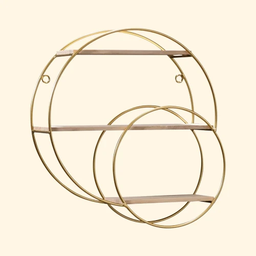 Etagère murale design métal et bois LUNA