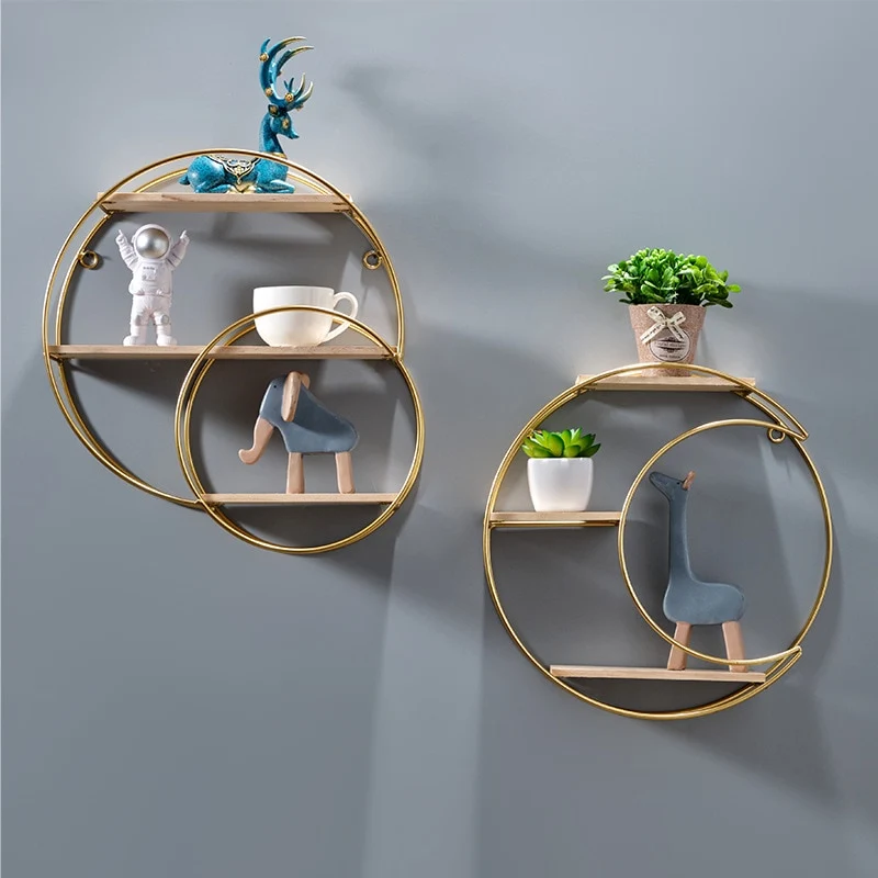 Etagère murale design métal et bois LUNA