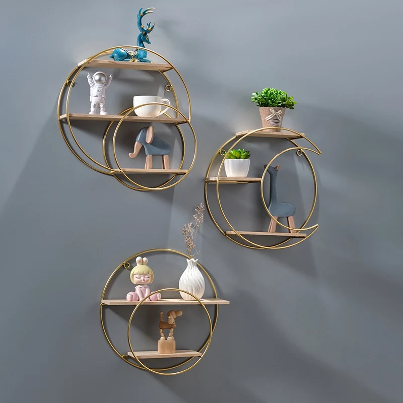 Etagère murale design métal et bois LUNA