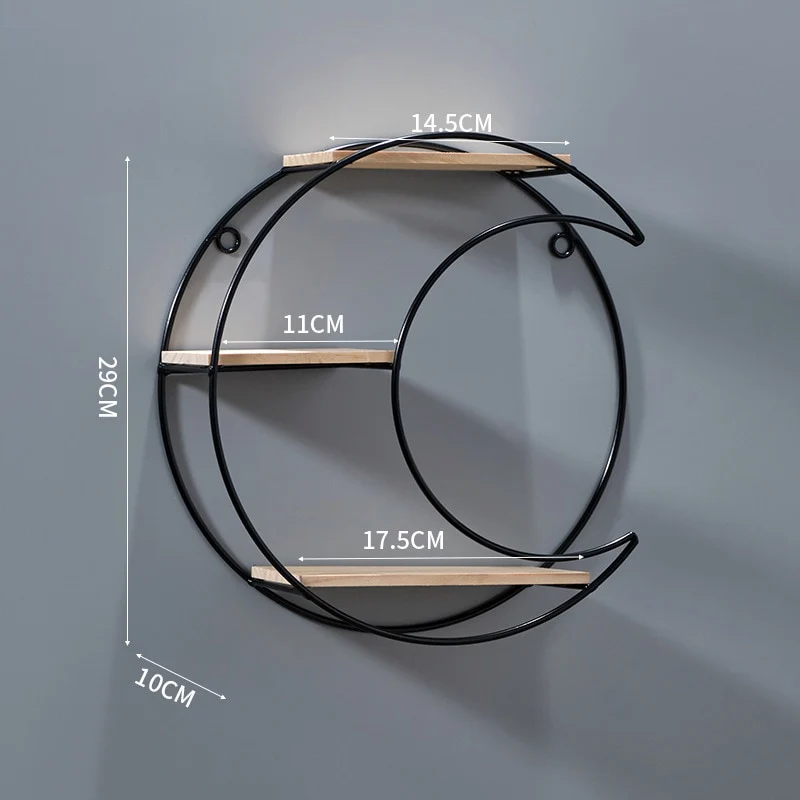 Etagère murale design métal et bois LUNA