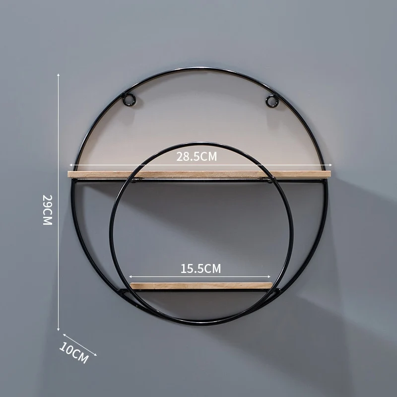 Etagère murale design métal et bois LUNA