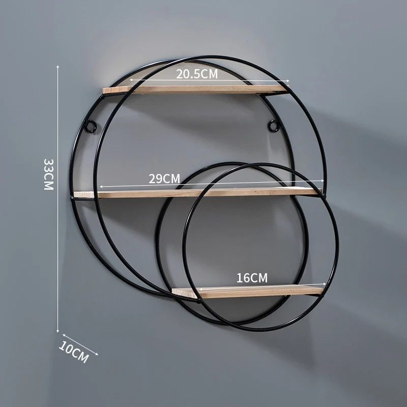 Etagère murale design métal et bois LUNA