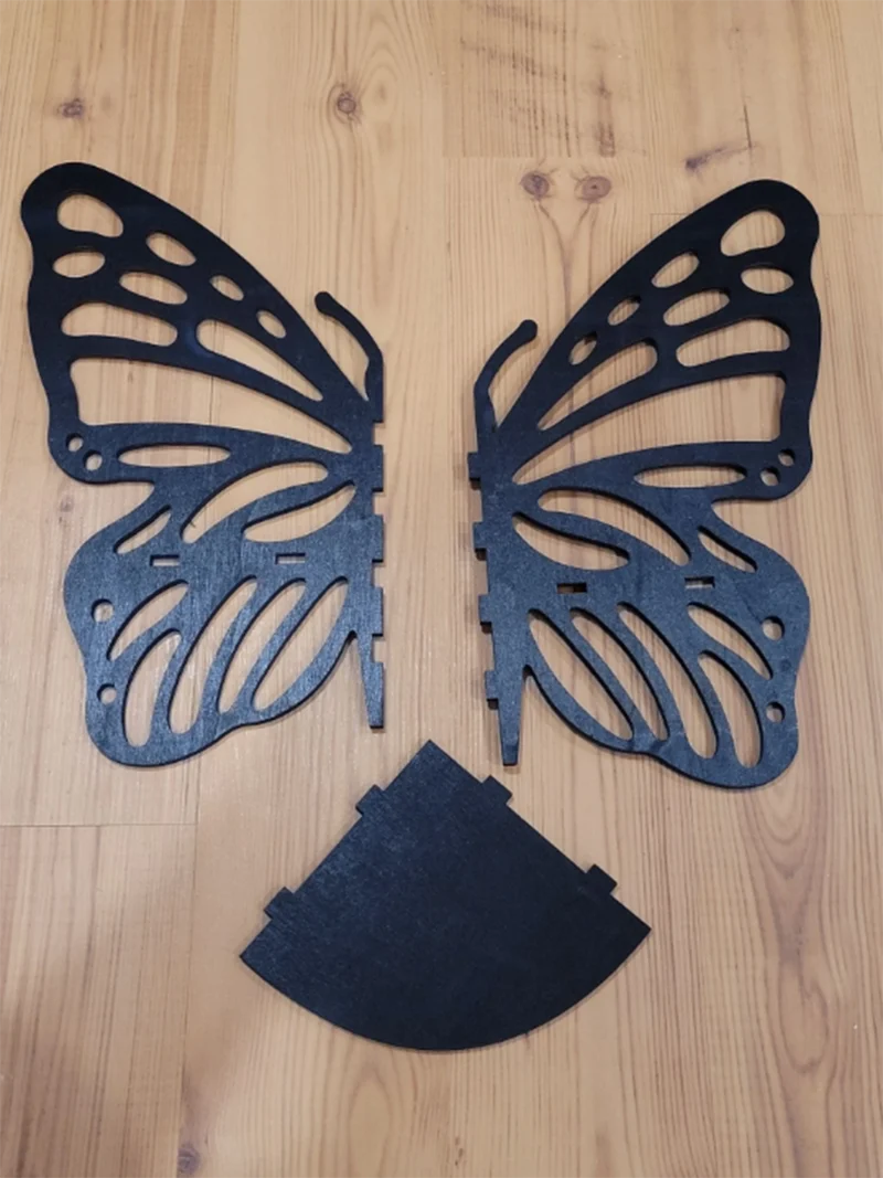 Etagère murale d'angle déco Papillon
