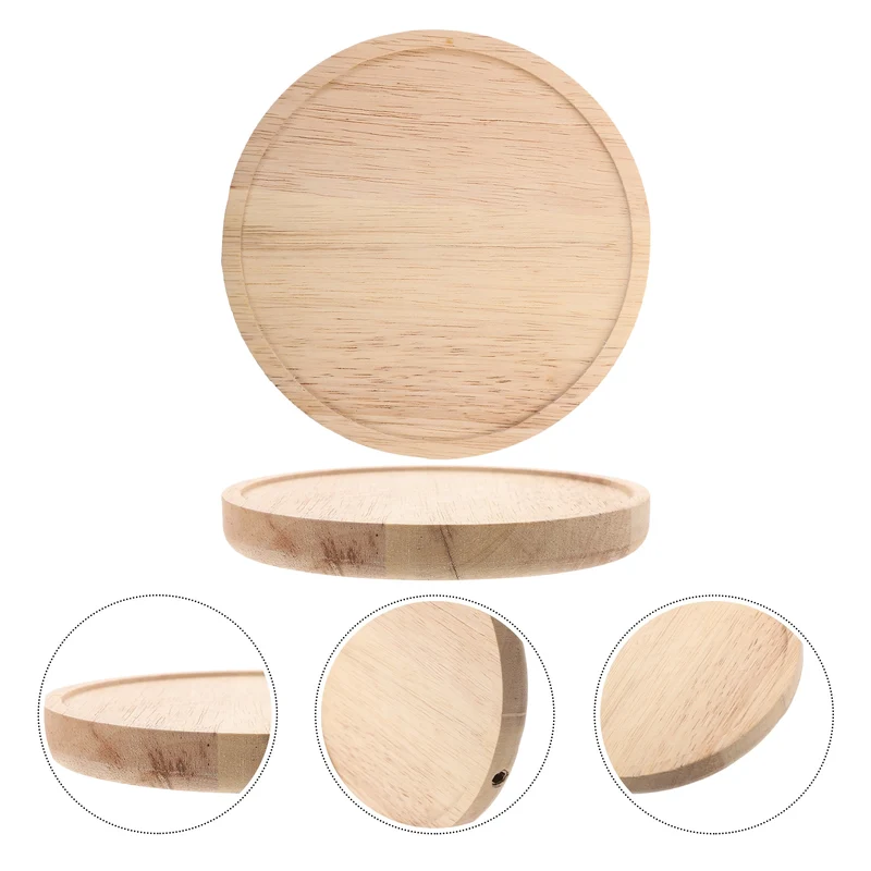 Etagère murale bois clair à planche ronde