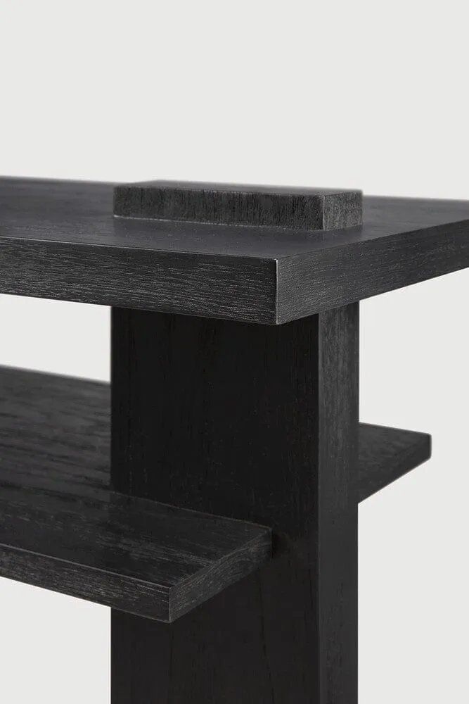 Ethnicraft Console Abstract – Teck noir