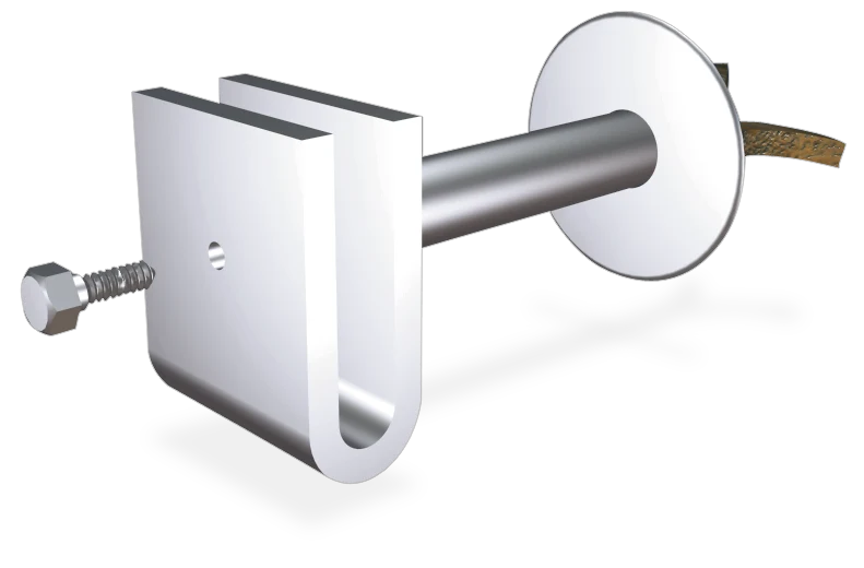 Support pour encastrer au mur pour barre enacier inox