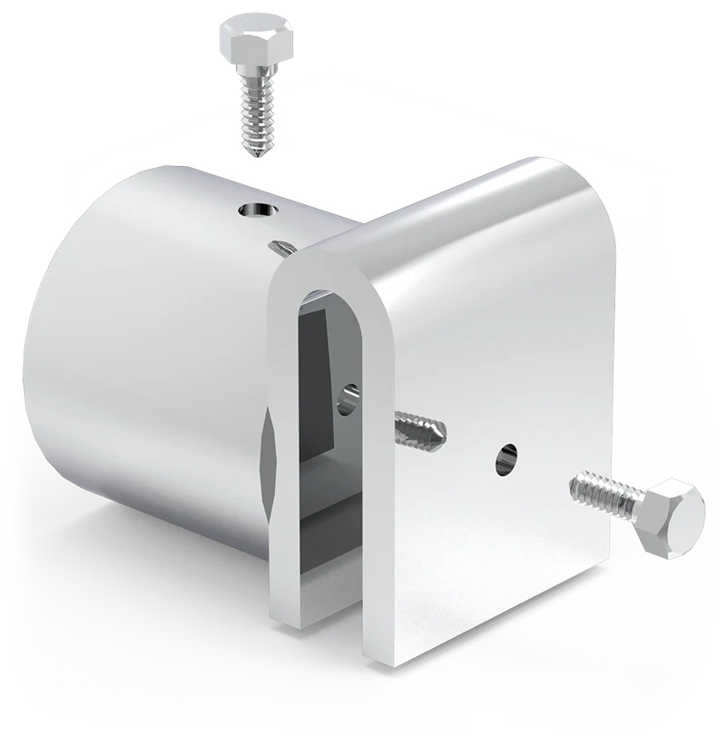 U inox en forme de T pour barre plate et tube