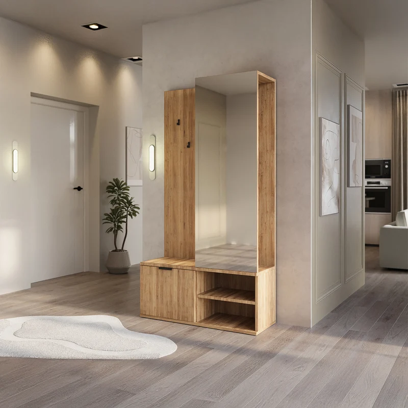 Meuble d'entrée 1 porte Ondine Bois