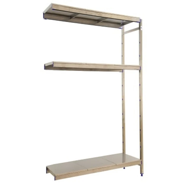 Etagère inox hauteur 1600mm 3 niveaux inox kit additionnel