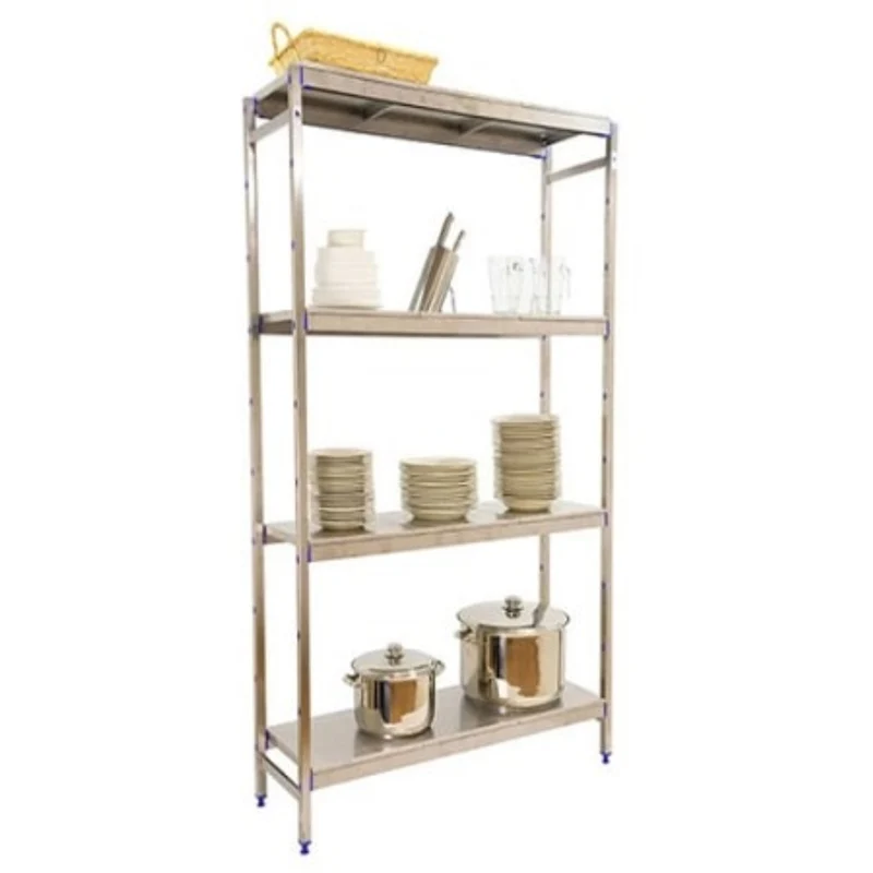 Etagère inox hauteur 1600mm 4 niveaux inox kit initial