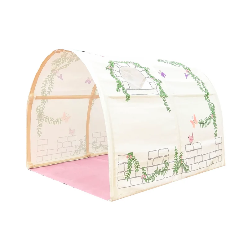 Lit Mi-Hauteur 90x200 avec Toboggan Sommier Inclus et Housse Birdy Vipack Pino - Bois