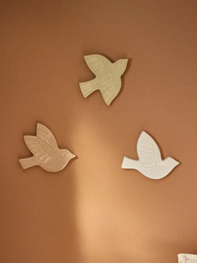 Oiseau céramique par lot de 3